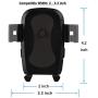 Madeggs M9 Car Mount Phone Holder 360 Degrees Rotation Freely Adjustable Suction on Windshield for iPhone 11/Xs Max/XS/XR/8 Plus Samsung Galaxy S9/S8 Plus and More Universal Phone(Black)