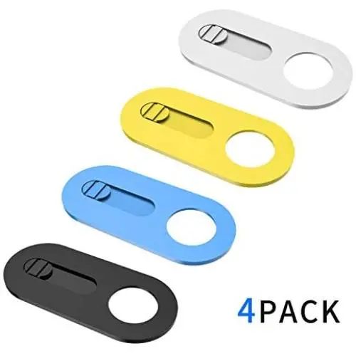 Webcam Cover Slide Ultra Slim Web Camera Cover for Computer, Dell HP Laptop, Mac, Mac Book Pro, Smartphone, Slider Camera Blocker Protect Privacy and Security (4 Pack)