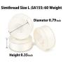 Simthread 25pcs White Prewound Bobbin Thread Size L (SA155) 60WT for Brother Husqvarna Pfaff Embroidery Thread Sewing Thread Machine with Clear Storage Plastic Case DIY