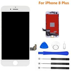 Magic Screen Replacement for iPhone 8 Plus White 5.5" LCD Display Touch Digitizer Frame Assembly Full Repair Kit, with Repair Tools (White)