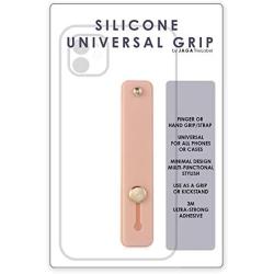 JAGA | Universal Silicone Finger Hand Band Grip Strap or Kick Stand for All Smart Phones | Phone Accessories (Ballet Pink)