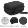 Hard Carrying Case for DJI Osmo Mobile 3 Handheld Smartphone Foldable Gimbal and Osmo Grip Tripod, Power Cable, Protective Storage Travel Bag - Black (Gray Lining)
