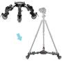 Neewer Photography Professional Heavy Duty Tripod Dolly with Rubber Wheels and Adjustable Leg Mounts for Canon Nikon Sony DSLR Cameras Camcorder Photo Video Lighting