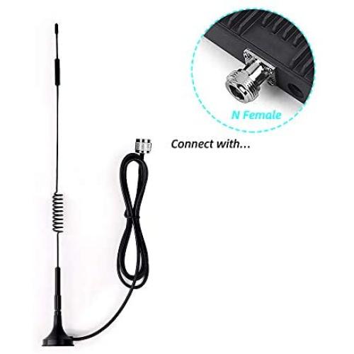 PROUTONE Wide Band Magnet/Sticky Mount Antenna 698-2700MHz Indoor Omni Directional Antenna 4.9ft (1.5m) Cable N Male Connector for Signal Booster