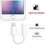 iPhone Headphone Adapter (2 Pack)[Apple MFi Certified] for iPhone 7/7Plus/8/8Plus/X/Xs/XR/11 pro/SE Adapter Headphone Jack, Lightning Dongle to 3.5 mm Headphone Adapter Jack Compatible with All iOS