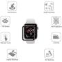 [3 Pack] Blechmeki Screen Protector Compatible for Apple Watch Series 3/2/1(42mm),3D Curved Edge Protective 3D Anti-Scratch Anti-Bubble with Black Edge Tempered Glass Screen Protector for iWatch 42mm