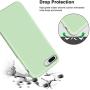 Vooii iPhone 8 Plus Case, iPhone 7 Plus Case, Soft Silicone Gel Rubber Bumper Case Microfiber Lining Hard Shell Shockproof Full-Body Protective Case Cover for iPhone 7 Plus /8 Plus - Matcha