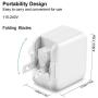 iPhone Charger iPad Charger, 2.4A 12W USB Wall Charger Foldable Portable Travel Plug and Fast Charging Cable (6 Ft) Compatible with iPhone,iPad