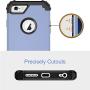 BENTOBEN iPhone 6 Case, iPhone 6S Case, Hybrid Hard PC Soft Rubber Heavy Duty Rugged Bumper Shockproof Anti Slip Cover Full Body Protective Case for iPhone 6/6S, Coral Blue
