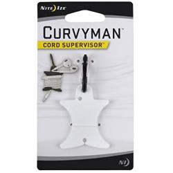 Nite Ize Curvyman Cord Supervisor Earbud Organizer, Headphone Cord Wrap - Compact, Durable, and Lightweight, White