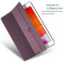 ORIbox Case for iPad 7th 10.2(2019)/iPad Air 3rd 10.5(2019) /iPad Pro 2nd 10.5(2017), Premium Silk Pattern Trifold Stand Smart Cover with Hard PC Back Cover, 10.2/10.5 inch,Purple