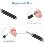 Universal Disc Stylus Pens, 2 in 1 Capacitive Stylist Pens for All Capacitive Touch Screens Cell Phones, iPad, Tablet, Laptops with 6 Replacement Tips by Molichang (2 Pcs) (Black/Black)