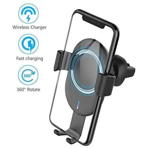 Wireless Gravity Car Charger, 10W Fast Charger Car Mount Phone Holder, Auto Grip Vent & Bracket 2 in 1 for iPhone X/8/8 Plus, Samsung Galaxy S9/S9+/Note 8/S8/S8 Plus/S7/S6 Edge Wireless Gravity Car Charger, 10W Fast Charger Car Mount Phone Holder, Auto Grip Vent & Bracket 2 in 1 for iPhone X/8/8 Plus, Samsung Galaxy S9/S9+/Note 8/S8/S8 Plus/S7/S6 Edge