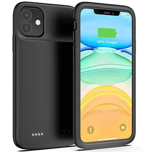 Swaller Battery Case for iPhone 11, 5000mAh Protective Portable Charging Case Rechargeable Extended Battery Pack Charger Case for iPhone 11(6.1 inch) (Black) Swaller Battery Case for iPhone 11, 5000mAh Protective Portable Charging Case Rechargeable Extended Battery Pack Charger Case for iPhone 11(6.1 inch) (Black)
