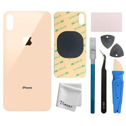 Vimour Back Glass Replacement for iPhone Xs Max 6.5 Inches All Carriers with Pre-Installed Adhesive and Repair Tool Kits (Rose Gold)