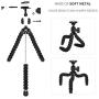 Mini Cell Phone Flexible Tripod Holder, ZTON Adjustable Mobile Phone Mount, Universal Octopus Stand for iPhone, Samsung, Camera (S-Black)