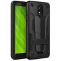 Phonelicious Radiant Core Cricket Icon Smartphone Case with kickstand Heavy Duty Rugged Slim Durable Hybrid Dual Layer Shockproof Phone Cover Compatible Cricket Icon (Black)