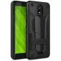 Phonelicious Radiant Core Cricket Icon Smartphone Case with kickstand Heavy Duty Rugged Slim Durable Hybrid Dual Layer Shockproof Phone Cover Compatible Cricket Icon (Black)