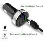 3 USB Car Charger,input12v/24v,QC3.0 Output 4.8V,Cigarette Lighter Voltage Meter Compatible for iPhone,iPad,Samsung Galaxy,USB Charging Devices,Silver