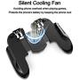 4 Trigger Mobile Game Controller with Cooling Fan for PUBG/Call of Duty/Fotnite [6 Finger Operation] YOBWIN L1R1 L2R2 Gaming Grip Gamepad Mobile Controller Trigger for 4.7-6.5" iOS Android Phone