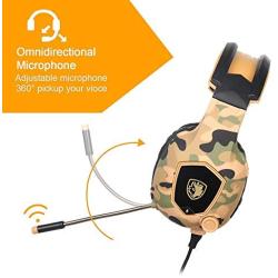 Camouflage Gaming Headset with Microphone Sa818 Stereo Headphones for Ps4 Pc Mac Mobile Phone New One Laptop Game