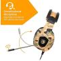 Camouflage Gaming Headset with Microphone Sa818 Stereo Headphones for Ps4 Pc Mac Mobile Phone New One Laptop Game