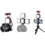 VL49 On Camera Vlog Pocket Video Light, CRI 95+ Handy Rechargeable LED Fill Light, with 3 Cold Shoe Port, 2000mAh USB-C Rechargeable Mini Lighting Video Shooting Youtuber Livestreaming Accessories