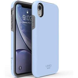 TEAM LUXURY XR iPhone Case, [UNIQ Series] Ultra Defender Shockproof Hybrid Slim Protective Cover Phone Case for Apple iPhone XR 6.1" - Light Blue/Gray