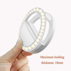 Selfie Ring Light, XINBAOHONG Rechargeable Portable Clip-on Selfie Fill Light with 36 LED for Smart Phone Photography, Camera Video, Girl Makes up (White-B, 36LED)