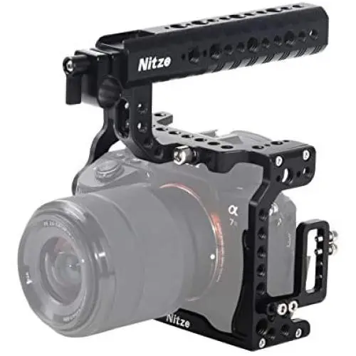 NITZE A7III/A7RIII Camera Cage for Sony A7III/A7RIII with Top Handle and HDMI Cable Clamp - SHT03B NITZE A7III/A7RIII Camera Cage for Sony A7III/A7RIII with Top Handle and HDMI Cable Clamp - SHT03B