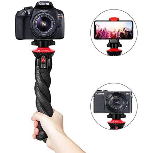 Camera Tripod, Fotopro Flexible Tripod, Tripods for Phone with Smartphone Mount for iPhone Xs, Samsung, Tripod for Camera, Mirrorless DSLR Sony Nikon Canon