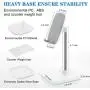 Cell Phone Stand,Adjustable Cell Phone Stand Holder and Desktop Stand Compatible for All Android All iPhone Samsung Phone Tablet Smartphone Stand Convenient Charging (White) Cell Phone Stand,Adjustable Cell Phone Stand Holder and Desktop Stand Compatible for All Android All iPhone Samsung Phone Tablet Smartphone Stand Convenient Charging (White)