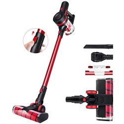 OUTON Cordless Vacuum Cleaner 23KPa Strong Suction 380W Brushless Motor, Stick Handheld Lightweight Vac with HEPA Filters & Upgraded LED Floor Head for Home Hard Floor Carpet Car Pet Sofa (Black)