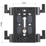 SMALLRIG Camera Tripod Mounting Baseplate w/15mm Rod Clamp Rail Block for Tripod/Shoulder Support System - 1798