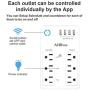 Smart Plug, USB Wall Charger, AHRISE WiFi Surge Protector with 4 USB Ports(4.8A/24W Total), 6-Outlet Extender(3 Smart Outlets), Compatible with Alexa Google Assistant for Voice Control
