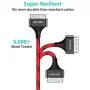 AGVEE Unbreakable Nylon Braided [3 Pack 6ft] 30 Pin Heavy Duty Fast Charger Cable, Slim Metal Shell End Case Friendly Charging Data Cord for iPhone 4/4S, iPad 1/2/3, iPod, Black and Red