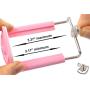DaVoice Cell Phone Tripod Adapter Mount Holder Clamp Compatible with iPhone X XS Max XR Se 8 7 6 Plus Samsung Galaxy S9 S8 S7 Adjustable Smartphone Bracket Clip Cellphone Attachment (Light Pink)