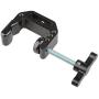CAMVATE C-Clamp with 1/4 and 3/8 Thread Hole for Camera Monitor(Black T-Handle)