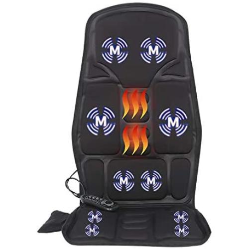 Sotion Vibrating Back Massager for Car Seat Massager, Chair Massager with Heat for Relieve Stress and Fatigue for Back, Shoulder and Thighs