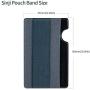 Sinjimoru Cell Phone Grip with Card Wallet, Phone Wallet Stick on Card Holder for Back of Phone, Slim Wallet with Elastic Phone Strap. Sinji Pouch Band Blue Gray