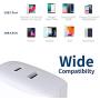 USB C Fast Charger, 30W 2 Port Charger with 18W USB-C Power Adapter for 2020/2018 iPad Pro 12.9 11, Pixel 2 3 4 XL 2XL 3XL 4XL Galaxy S9 S8, Foldable PD 3.0 Wall Charger with 6.6ft USB C to C Cable