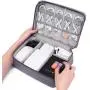 Portable Electronic Organizer Travel Accessories Cable Bag Universal Cord Storage Case Carrying for Charging Cable, Cell Phone, Power Bank,Mini Tablet(Gray) Portable Electronic Organizer Travel Accessories Cable Bag Universal Cord Storage Case Carrying for Charging Cable, Cell Phone, Power Bank,Mini Tablet(Gray)