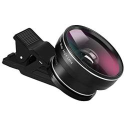 Phone Camera Lens, Zecti Lens Kit for iPhone, Samsung, Pixel, Macro and Wide Angle Lens with Lens Clip and Carrying Pouch