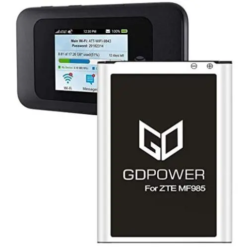 GDPower 3500mAh Li-ion Battery Replacement for ZTE MF985 AT&T Velocity 2 Hotspot Li3930T44P4h794659