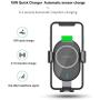 Zagzog Wireless Car Charger Mount Adjustable Gravity Air Vent Phone Holder for iPhone and Android Smartphones Qi Certified (Black)