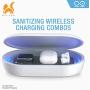 Cell Phone Cleaner Box with Wireless Charging, Portable Smartphone Soap, Large Capacity Cleaner Box Compatible with Mobile Phone, Jewelry, Watch, Toothbrush, Glasses and Daily Use, White