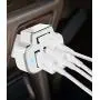 Aduro 4 Port Car Charger Adapter, 12V Fast Car Charger USB Adapter Power Station 5.2A/26W Output (White) Aduro 4 Port Car Charger Adapter, 12V Fast Car Charger USB Adapter Power Station 5.2A/26W Output (White)