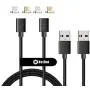 NetDot Gen3 USB2.0 Magnetic Charging & Data Transfer Cable with 1 iOS Connector and 1 Micro-USB Connector Compatible with Both Android Smartphone and iPhone - 5 Feet/2 Pack Black NetDot Gen3 USB2.0 Magnetic Charging & Data Transfer Cable with 1 iOS Connector and 1 Micro-USB Connector Compatible with Both Android Smartphone and iPhone - 5 Feet/2 Pack Black