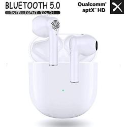 Wireless Earbuds Bluetooth 5.0 Headset with 24H Charging Case, Built in Mic Noise Cancelling Stereo Headphone in-Ear Earbuds IPX5 Waterproof Earpods with Deep Bass for iPhone Airpods/Android