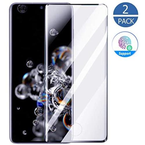 [2 Pack] Galaxy S20 Plus Tempered Glass Screen Protector, [Case Friendly] [Support Fingerprint Sensor] [Anti-Fingerprint] [No Bubble] [Full Coverage] for Samsung Galaxy S20 Plus Screen Protector